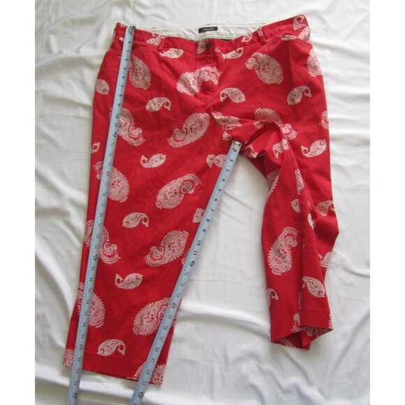 Women's Lands' End Straight Leg Paisley Print Capri Pants Sz 18W (WP308) - Picture 5 of 8